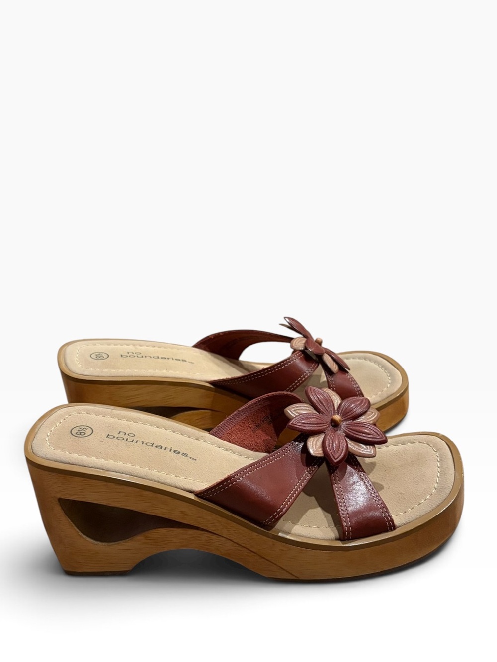 90’s Vintage Wooden Platform Sandals